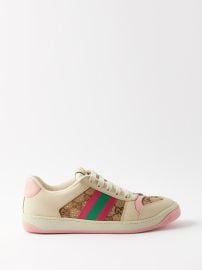 Neutral Screener GG-logo leather trainers Gucci FASHION US at Matches