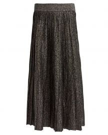 Nevada Metallic Pleated Skirt at Intermix