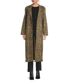 Never Fully Dressed Leopard Print Long Sleeve Denim Trench Coat Dillardx27s at Dillards