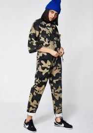 Never Unseen Camo Jumpsuit at Dolls Kill