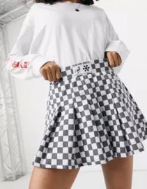 New Girl Order mini pleated tennis skirt set in checkerboard at Asos