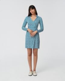 New Jeanne Dress in Geo Turquoise by Diane von Furstenberg at DvF