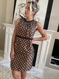 New MILLY NY GIANNA SILK LACE PRINT ILLUSION SLEEVELESS DRESS Size 12 at eBay