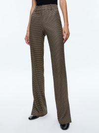 New Olivia Trouser In Camelblack Alice Olivia at Alice + Olivia