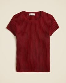 New Ribbed Featherweight Cashmere T-shirt For Women JCrew at J. Crew
