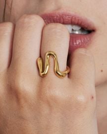 New Wave Ring in Gold Vermeil - at Mara Paris