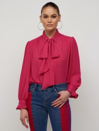 New York Company Bow Neck Long Sleeve Blouse at New York & Company