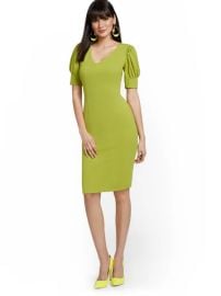 New York Company Puff Sleeve Sheath Dress at New York & Company