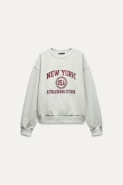 New York Varsity Sweatshirt at Zara