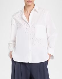 Next Morning Embellished Button-Front Shirt at Neiman Marcus