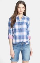 Nexx Double Face Plaid Cotton Shirt at Nordstrom