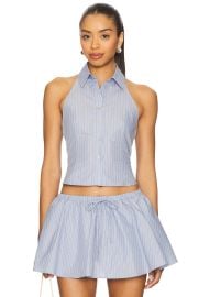 Nia Pablo Top In State Blue at Revolve