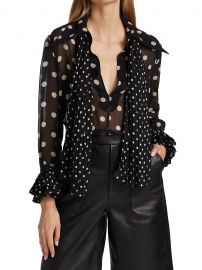 Nia Polka Dot Silk Blouse at Saks Fifth Avenue