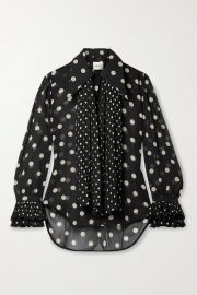 Nia polka-dot silk-georgette blouse at Net a Porter