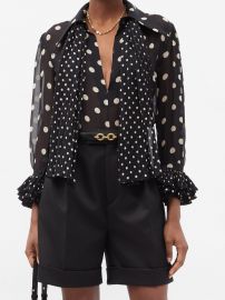 Nia pussy-bow polka-dot silk blouse at Matches