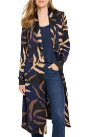 Nic Zoe Midnight Fern Print Longline Trench Coat at Nordstrom Rack