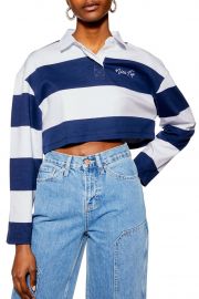 Nice Try Rugby Polo Crop Top at Nordstrom Rack