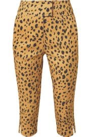 WornOnTV: Morgan’s yellow leopard print cropped pants on E! News Daily ...