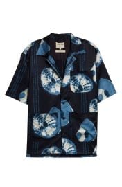 Nicholas Daley Shibori Short Sleeve Button-Up Shirt at Nordstrom