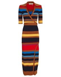 Nicholas Joanna Striped Rib Knit Wrap Dress at Intermix