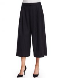 Nicholas Pinstripe Culotte Pants Navy at Neiman Marcus