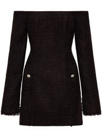 Nicholas Sunny Tweed Dress Black at Farfetch