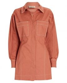 Nicholas Tia Twill Long Sleeve Shirt Dress at Intermix