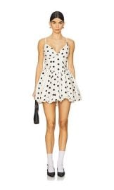 Nicholas X Revolve Apaline Mini Dress In Ivory Black Polka Dot at Revolve