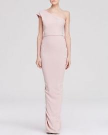 Nicole Bakti Gown - One Shoulder Ruffle Back at Bloomingdales