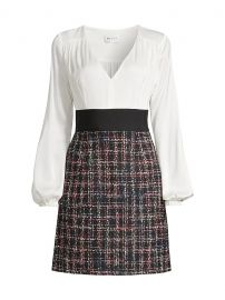 Nicole Check Tweed Dress by Milly at Saks Fifth Avenue