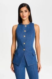 Nicole Denim Waistcoat at Nadine Merabi
