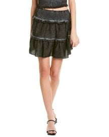 Nicole Miller Jacquard Garment Dyed Silk Blend Mini Skirt at Shop Simon