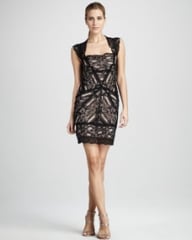 Nicole Miller Stretch-Lace Cocktail Dress at Neiman Marcus