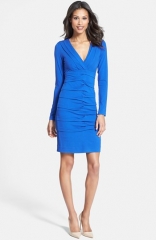 Nicole Miller Tuck Detail Jersey Dress at Nordstrom