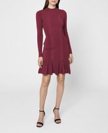 Nicole Miller Womens Ribbed Knit Flare Dress  Reviews - Dresses - Women - Macys at Macys