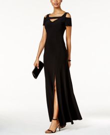 Nightway Petite Cold-Shoulder Keyhole Gown Reviews - Dresses - Petites - Macys at Macys