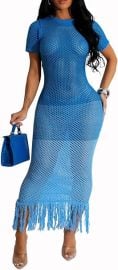 NihSatin Gradient Knit Dress at Amazon