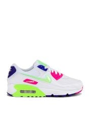 Nike Air Max 90 Sneakers in White Volt Indigo Burst Pink Blast at Revolve