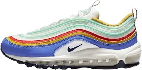 Nike Air Max 97 Womens Casual Running Shoe DH5724-100 (Summit White/Obsidian-Sapphire) Size 7 at Amazon