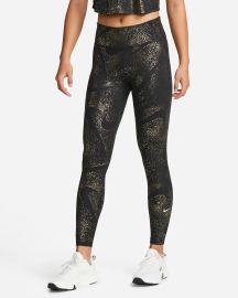 Nike Black and Gold Printed Leggings at eBay