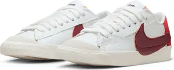 Nike Blazer Low 77 Jumbo Sneaker in White/Black/White/Sail Size 5 at Nordstrom