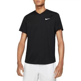 Nike Court Dri FIT Victory Tennis Shirt in Black at Dicks Sporting Goods