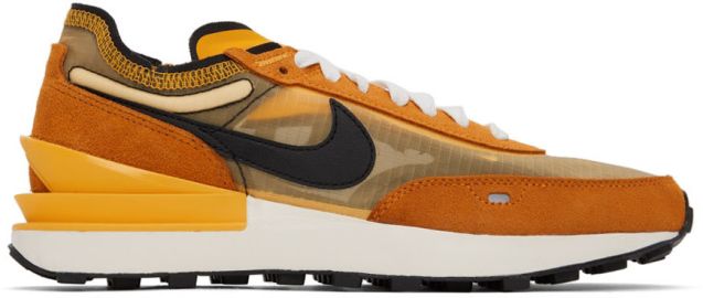 Nike Orange  Black Waffle One SE Sneakers at ssense