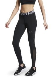 Nike Pro Mesh Logo Tights in Black/White  at Nordstrom