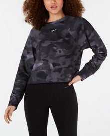 Nike Women s Dri-FIT Camo Fleece Training Top   Reviews - Women - Macy s at Macys