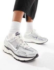 Nike Zoom Vomero 5 sneakers in gray and silver at ASOS