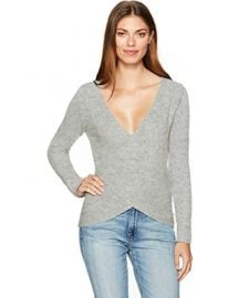 Nikolai Cross Front Wrap Sweater by Cupcakes and Cashmere at Amazon