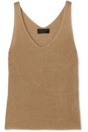 Nili Lotan - Nala open-knit linen tank at Net A Porter