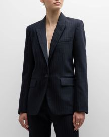 Nili Lotan Adele Pinstripe Tailored Blazer Jacket Neiman Marcus at Neiman Marcus