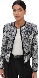 Nili Lotan Bono Jacket Mixed Paisley Print L at Shopbop